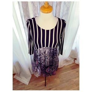 Stripe & Floral Tunic